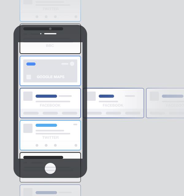 Paul Adams concept design of future notifications  / content cards