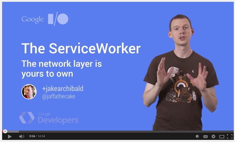 Screenshot from Jake Archibald’s video explaining ServiceWorker